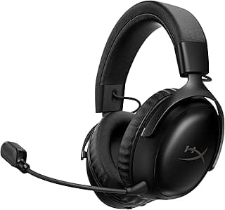 HyperX Cloud III S – Wireless Gaming Headset for Multi-Platform, 2.4GHz, Bluetooth, Battery Life up to 120 Hours 2.4GHz / 200 Hours Bluetooth, 53mm Angled Drivers, 10mm Detachable Mic, Black