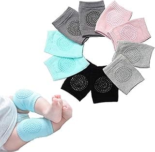 BOSONER Baby Knee Pads, Knee Protector with Anti Slip Crawling Protector (Dark Blue, Dark Grey, Baby Pink)