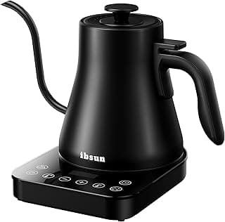 Gooseneck coffee Kettle v60 with 1-Degree Precision Temperature Control, Electric Kettle with LED Touchscreen, Brew Stopwatch