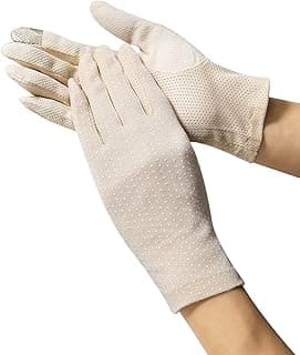 Showay Women Screentouch Lightweight Sunblock Gloves Summer UV Protection Driving Cotton Gloves