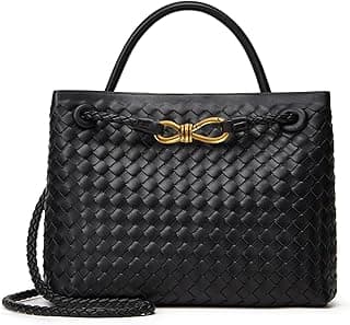 DRIITKO Woven Hobo Bags for Women Tote Bag, Woven Leather Shoulder Crossbody Bag Satchel Bag Woven Handbag Purses