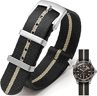 NALACAL Military Ballistic Nylon Watch Band Heavy Buckle 20mm Thick G10 Premium Nylon Watch Bands Smart Watch Replacement Band Strap for Men Women