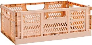 3 Sprouts Modern Folding Crate - Large - Clay