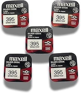 Watch Battery SR927SW, 1.55V, 395 Size, 5-Pack
