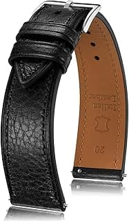 Getalia Italian leather Watch Band Tuscany Natural Vegetable-Tanned Full Grain Genuine Leather,18mm 19mm 20mm 21mm 22mm Quick Release Replacement Watch Straps for Men and Women Thin and Soft
