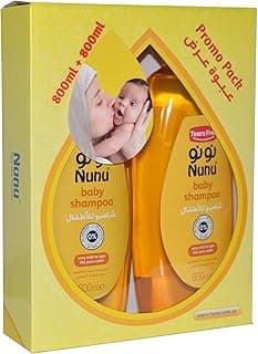 Nuno Shampoo Children Package Show 800 ml +800 ml Nunu Baby Shampoo Promo Pack 800ML + 800ML