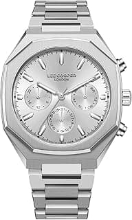 Lee Cooper LC08045.331 Gents Multifunction Watch with Silver Round Case & Silver Metal Strap