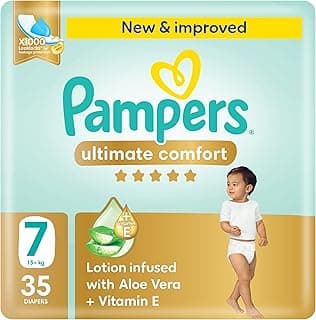 Pampers Ultimate Comfort, Size 7, 15+ kg, Giant Pack, 35 Diapers