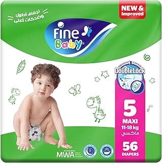 Fine Baby, Size 5, Maxi 11-18 kg, 56 Diapers