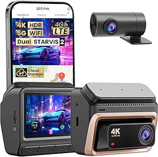 DDPAI 4K Dash Cam Front and Rear, 4K+1080P Dash Cam, Dual STARVIS 2 Sensors,5G WiFi GPS, Dashcam with Free 32GB eMMC,Night Vision,3" IPS,HDR,ADAS,24 Hours Parking Mode,Loop Recording G-Sensor, Z60 Pro