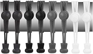 No Tie Shoelaces Elastic Lock for Kids and Adults (4 Pairs)
