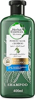 Herbal Essences Hair Strengthening Sulfate Free Potent Aloe Vera with Bamboo Natural Shampoo For Dry Hair, 400 ml