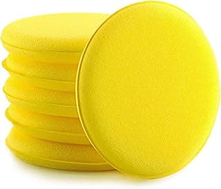 Zattcas Microfibre hand polishing sponge set of 6, 130x25 mm, wax applicator pad for waxes, polishes, paint cleaner, car polish, instead of polishing machine