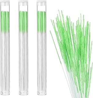 Bukela Bukela 180 Pcs Ear Hole Floss Piercing Cleaner Floss Disposable Piercing Aftercare Cleaning Line Ear Hole Care Cleaning Tool for Women Men (Green)