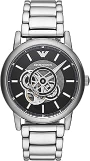 Emporio Armani Emporio Armani Automatic Self-Winding Dress Watch with Stainless Steel Or Leather Band