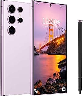 I24 Ultra Unlocked Phone,Built in Pen The Phone,Smartphone Battery 6800mAh 6.8" HD Screen,Android 14 16+512GB with 128GB Memory Card Cell Phone,5G/Face ID/Fingerprint Lock/GPS (Purple, 16+512GB)