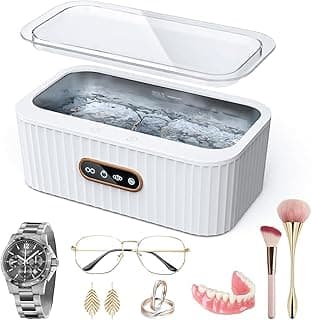 NALACAL Ultrasonic Jewelry Cleaner, Portable Ultrasonic Cleaner, with 4 Timer Modes, Professional Jewelry Cleaner Ultrasonic Machine, for Keeping Jewelry Bright, High Capacity Cleaner