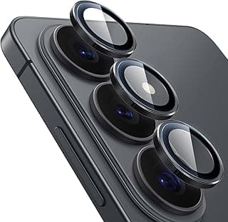 JETech Camera Lens Protector for Samsung Galaxy S26, 9H Tempered Glass Metal Individual Ring Cover, HD Clear, 1 Set (Black)