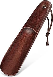 ZOMAKE Wooden Shoe Horn, Travel Small Shoehorn Portable Wood Shoe Lifter Shoe Spoon Wear Shoes Helper with Rope for Men Women Seniors Kids(16CM or 20CM)