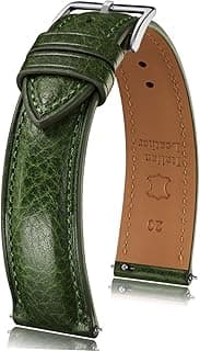 Getalia Italian leather Watch Band Tuscany Natural Vegetable-Tanned Full Grain Genuine Leather,18mm 19mm 20mm 21mm 22mm Quick Release Replacement Watch Straps for Men and Women Thick and Soft