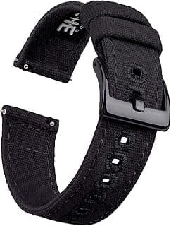Ritche Canvas Quick Release Watch Band 24mm Replacement Watch Straps for Men Women, Valentine's day gifts for him or her
