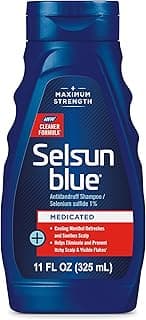 Selsun Blue Medicated Maximum Strength Dandruff Shampoo, 11 Fl Oz, Pack of 1