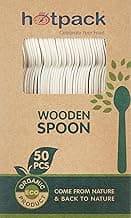Hotpack Eco Friendly Disposable Wooden Spoon 50 Pieces ' 50 Units