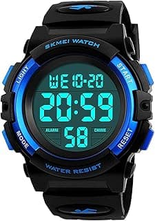 cofuo cofuo Kids Digital Sports Watch for Boys Girls, Boy Waterproof Casual Electronic Analog Quartz 7 Colorful Led Watches with Alarm Stopwatch Silicone Band Luminous Wristatches