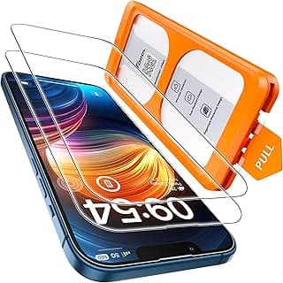TOCOL 2 Pack for iPhone 13 / iPhone 13 Pro/iPhone 16e Screen Protector 6.1 Inch, Easy Installation No Bubbles No Dust Shatterproof, 9H Hardness Tempered Glass Screen Protector, Case Friendly