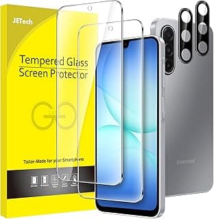 JETech Screen Protector for Samsung Galaxy A17 5G / 4G 6.7-Inch with Camera Lens Protector, 9H Tempered Glass Film, HD Clear, 2-Pack Each