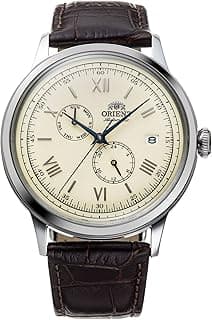 Orient Bambino Version 8 Weekly Calendar Automatic Dress Watch Model: RA-AK0702Y30B, Champagne