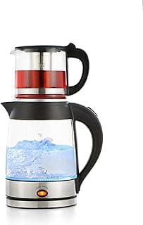 ALSAIF 1.8Liter 2200W Electric Glass Kettle and Tea, Glass E03222 2 Years warranty