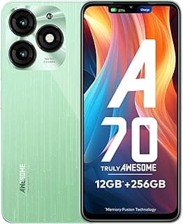 itel A70 Smartphone | 4+8GB RAM, 256GB Storage | 8MP AI Selfie Camera | 5000mAh Battery | Type-C Charging | Dynamic Bar | Field Green