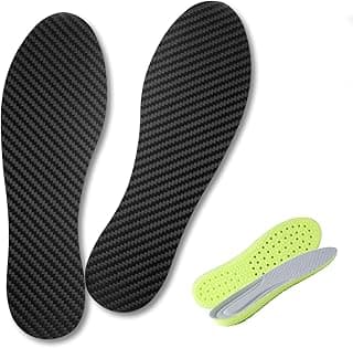 Shuyan Jiao 1 Pair Carbon Insole for Men Women - Rigid Shoe Insert Carbon Foot Plate for Hallux RigidusLimitus, Turf Toe, Morton's Toe (11.25” / 285mm - Men's 11 / Women's Size 12)