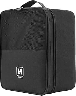 IMCUZUR Shoe Bag for Travel, Shoes Packing Organizer Bag for Women and Men, Black, Large-13, Large Shoe Bag