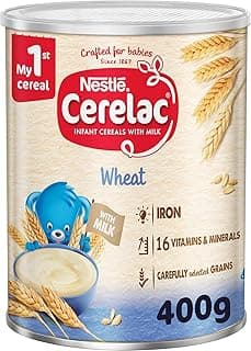Nestle Cerelac Infant Cereals, Wheat with milk, Baby Food, Tin, 400G