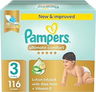 Pampers Ultimate Comfort, Size 3, 6-10 kg, Giant Saving Box, 116 Diapers