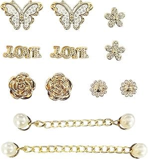 12-20PCS Rhinestone Shoe Charms Set - Sparkling Bling Gems, Pearl & Butterfly Decorations for Women's DIY Shoes, Party Favors & Accessories