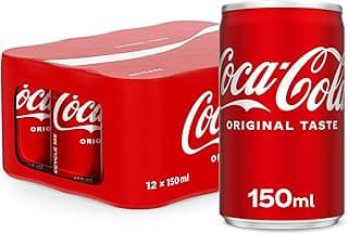 Coca-Cola Original Taste, Pack of 12 x 150 ml, Refreshing Carbonated Drinks, Serve Cola Iced Drink for Maximum Freshness
