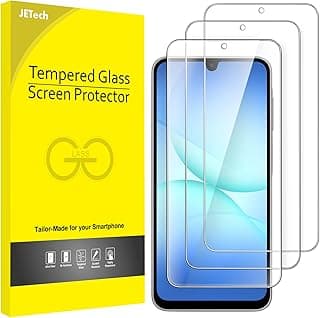 JETech Screen Protector for Samsung Galaxy A17 5G / 4G 6.7-Inch, 9H Tempered Glass Film, Anti-Scratch, HD Clear, 3-Pack