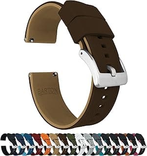 BARTON WATCH BANDS Barton Elite Silicone Watch Bands - Quick Release - Choose Color - 18mm, 19mm, 20mm, 21mm, 22mm, 23mm & 24mm Watch Straps (Stainless & Black Buckle Available)