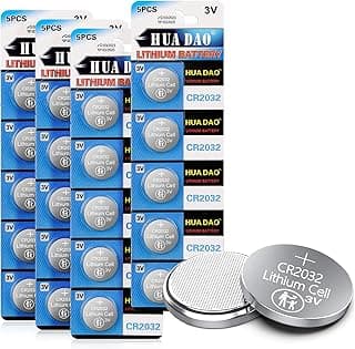CHEFFS CR2032 Batteries - CHEFFS 20PCS 3V Lithium Coin Cell CR2032 Watch Battery Replacement for Apple AirTag Car Key Fob Remote LED Light Candles