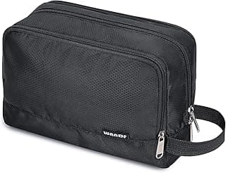 WANDF Toiletry Bag for Men Hanging Dopp Kit Water Resistant Shaving Bag Small Toiletry Bag for Traveling (Pure Black)