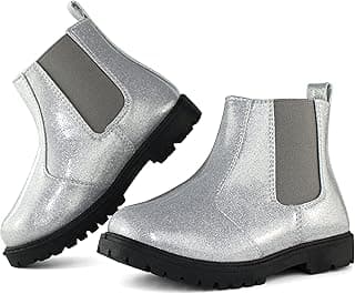 Tobfis Girl's Fashion Glitter Chelsea Boot Ankle Boots(Toddler/Little Kid/Big Kid)