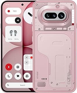 Nothing Phone (4a) - 50 MP Triple Camera with Up To 70X ultra Zoom, Transparent Design Smartphone, Long Lasting Battery and 50W Fast Charge, 120Hz AMOLED Display and Glyph Bar, 12GB + 256GB - Pink