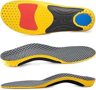 ELECDON ELECDON Insole, Super Support Foot Pain Relief, for Flat Feet Arch, Insert for Severe Flat Feet, Plantar Fasciitis, Feet Pain, Foot Valgus for Man And Woman (M: 42-44)
