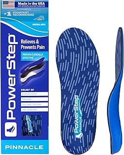Powerstep Pinnacle Insole, Blue, Men's 10-10.5, Women's 12