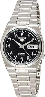 Seiko For Unisex Black Dial Stainless Steel Band Analog Watch, Snk063J5