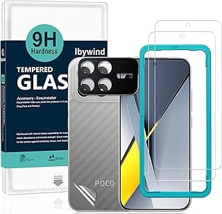 Ibywind for Xiaomi Poco F8 Pro 5G Screen Protector,2-Pack,9H Hardness Tempered Glass with Camera Lens Protector,Easy Installation Tool,Bubble-Free,Fingerprint Unlock,Anti-Shatter,Anti-Scratch