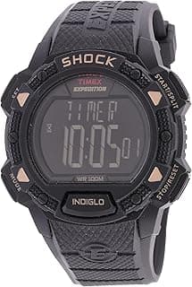 Timex Expedition Shock Cat Black Dial With A Black Resin Strap Watch For Men-T49896